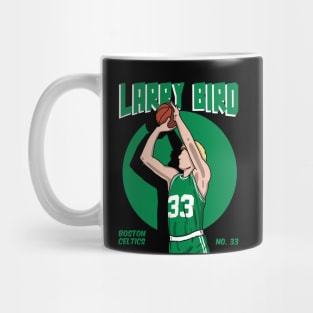 Larry Bird Comic Style Art Mug